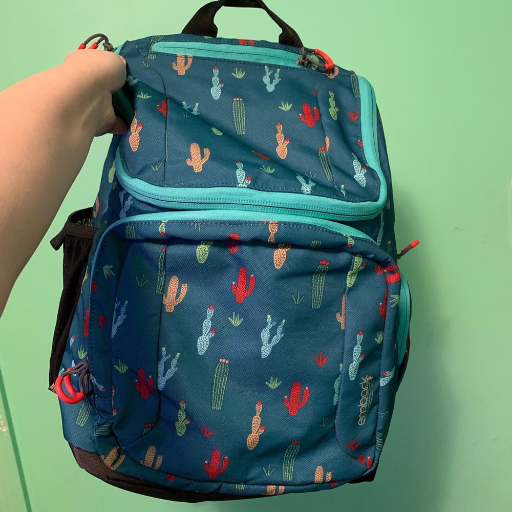 Cactus print laptop backpack